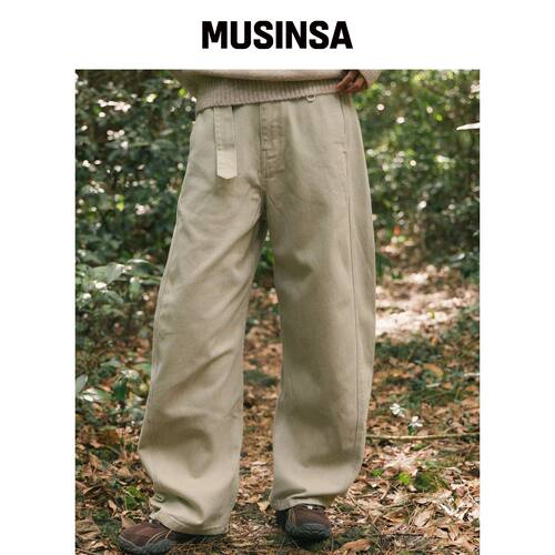 DTHIRTYONE Belted Wide-Curved Denim Pants (B韩国官网直邮进口