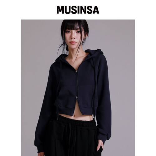 LIKE THE MOST 秋卫衣连帽蓝色休闲新款MUSINSA韩国官网直邮进口