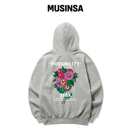 TRIPSHION POSSIBILITY FLOWER 连帽T恤 - 泥膜 韩国官网直邮进口