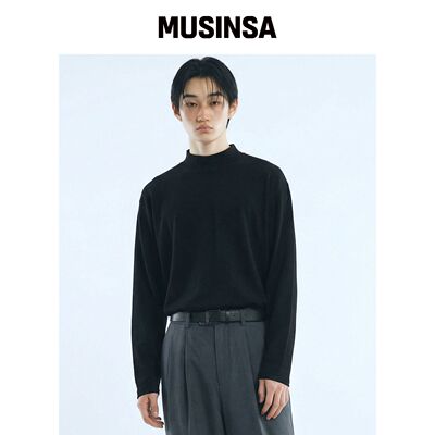 NOTUSUAL USUAL 半高领针织衫 [BLACK] MUSINSA韩国官网直邮进口