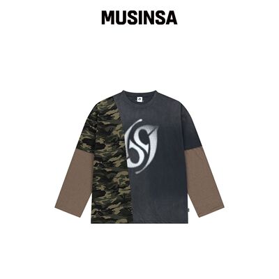 DOMINANT Halftone Layered Long Sleeve (炭灰)韩国官网直邮进口