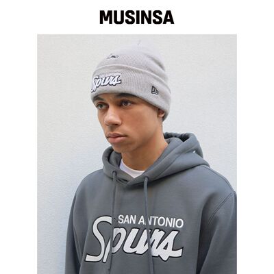 LMC LMC X NEWERA 团队标志毛线帽 炭灰色 MUSIN韩国官网直邮进口