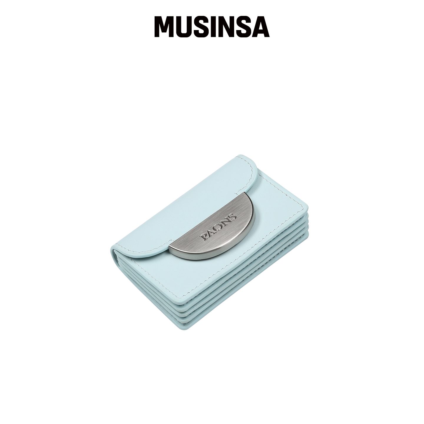 PAONS 小牛皮手风琴卡文具钱包SKY蓝 MUSINSA韩国官网直邮进口