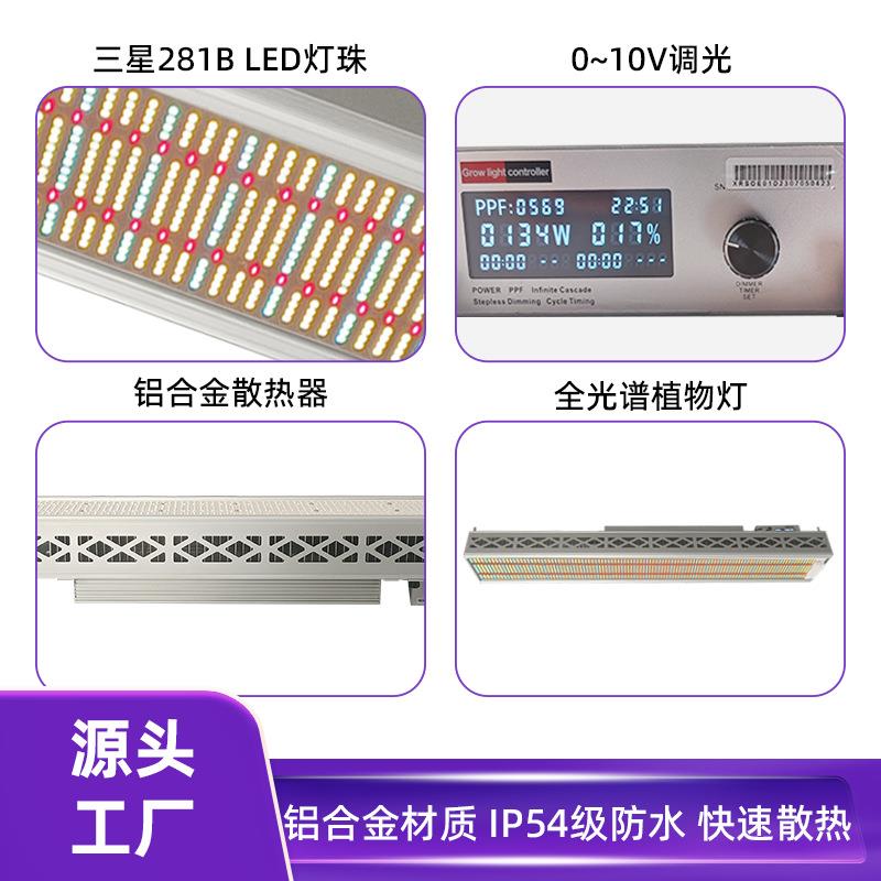 640W长条形植物生长灯育苗开花结果茎叶上色补光灯600W植物灯工厂