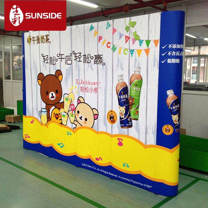 厂家制作铝合金拉网展架 户外广告展示展架布艺展架促销背景板