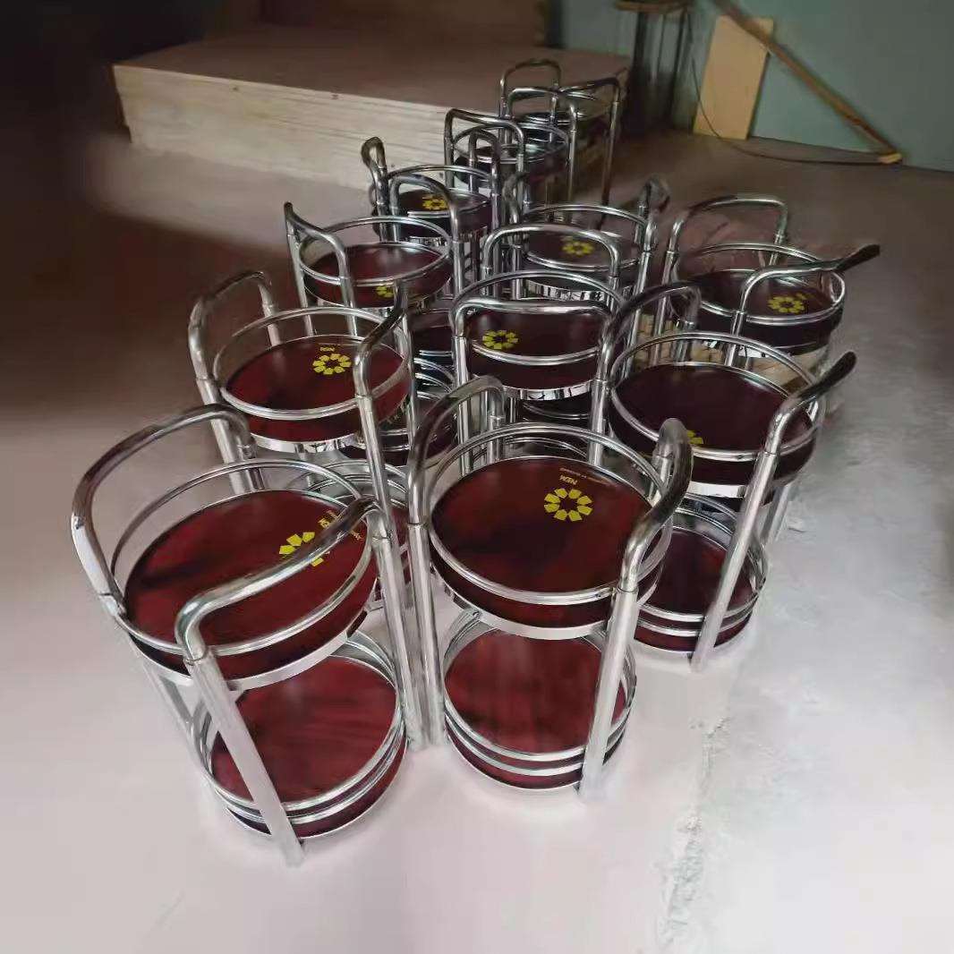 圆形酒水车不锈钢酒水车酒店酒水车送餐车移动服务车手推车可做