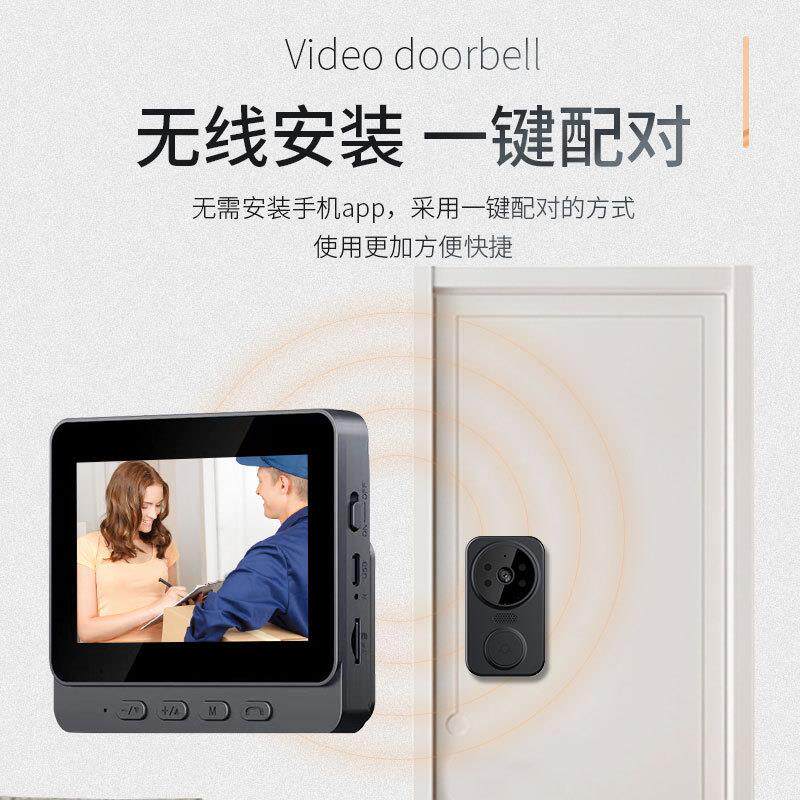 工厂M12可视对讲门铃家用带屏无线智能高清视频监控语音叮咚