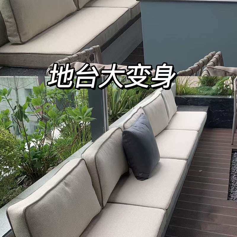 防水防晒坐垫椅垫飘窗卡座方形垫子海绵座垫室外用户外现代简约