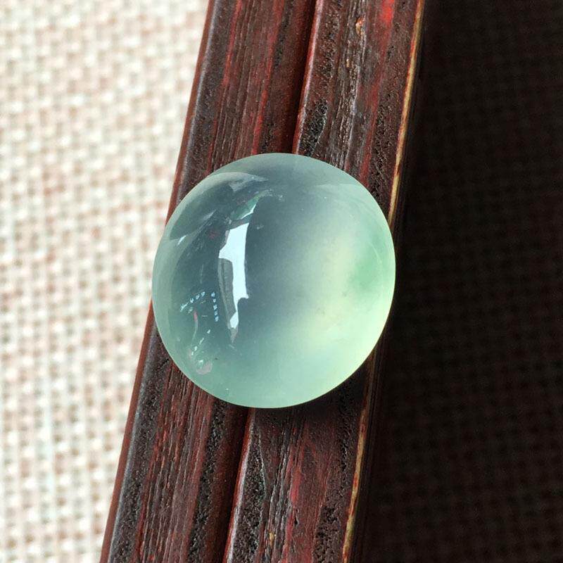 傅小姐翡翠冰飘花蛋面 冰透 水润 起光 饱满 镶嵌