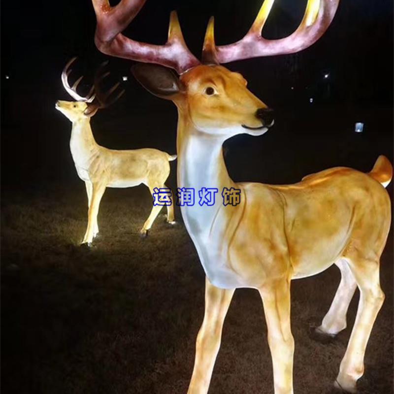 户外防水发光LED仿真动物造型灯玻璃钢树脂长颈鹿厂家直供