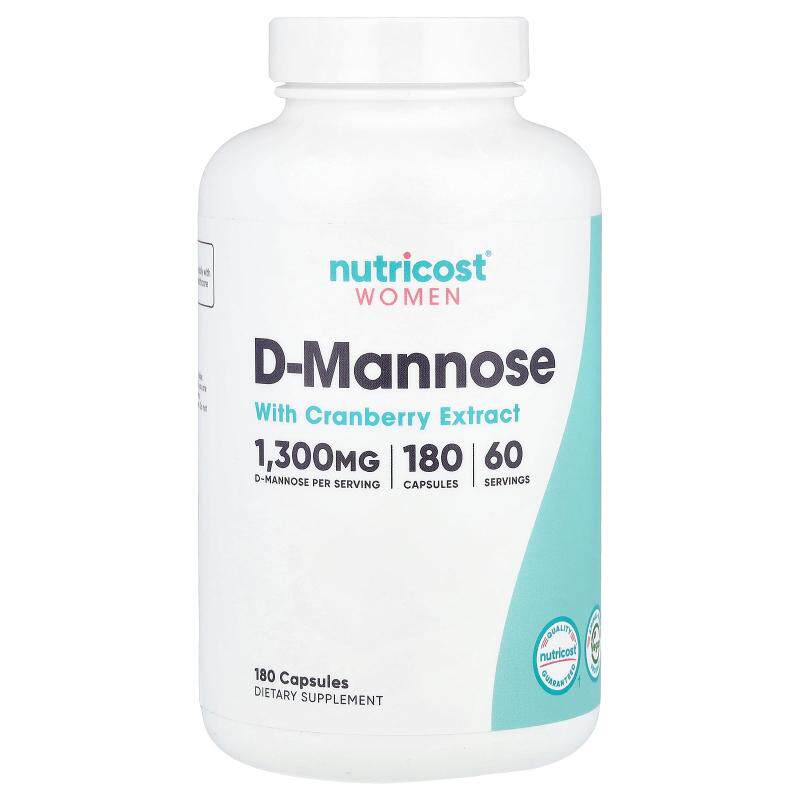 Nutricost,女性，D-Mannose 含蔓越莓提取物，180 粒胶囊
