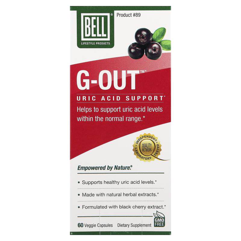 贝尔生活方式,G-Out&trade;，身体代谢呵护植物胶囊，60 粒素食胶囊