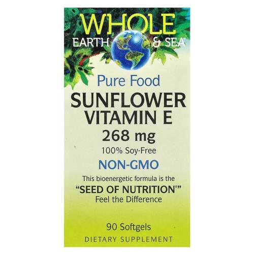 Natural Factors,Whole Earth & Sea，向日葵维生素 E，268 毫克9