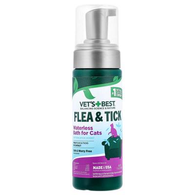Vets Best,Flea & Tick Waterless Bath For Cats, Cotton Spice,