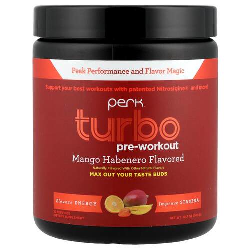 Perk Energy,Turbo，锻炼前，芒果哈瓦那辣椒味，10.7 盎司（300