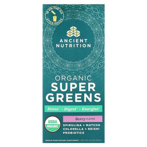 Ancient Nutrition,有机 Super Greens，浆果味