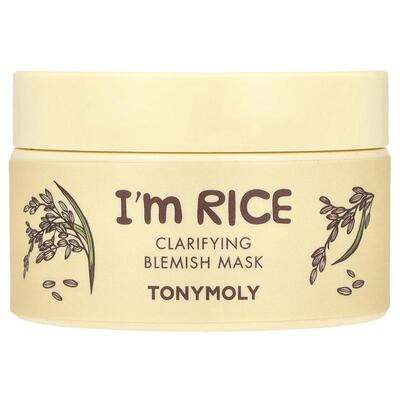 TonyMoly,I'm Rice，祛瑕疵美容面膜，3.38 液量盎司（100 毫升）