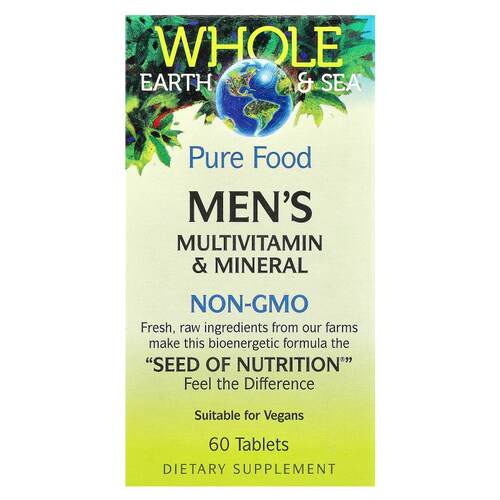 Natural Factors,Whole Earth & Sea®，男士多维生素矿物质，60