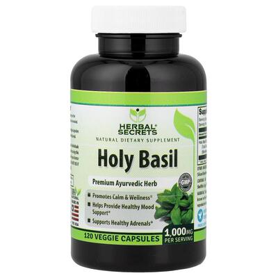Herbal Secrets,圣罗勒，1000 毫克，120 粒素食胶囊（每粒胶囊 5