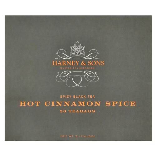 Harney & Sons,Spicy黑茶，热肉桂香辛料，50 茶包，3.17 盎9