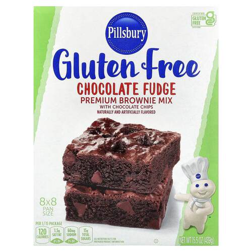 Pillsbury,含巧克力碎的巧克力软糖优质巧克力蛋糕粉，无谷蛋白，