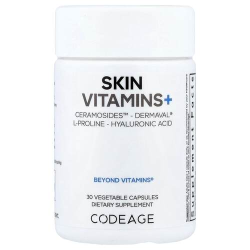 Codeage,Skin Vitamins+, 30 Vegetable Capsules