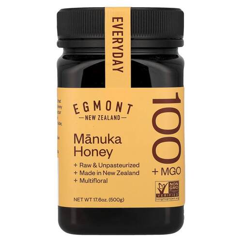 Egmont Honey,麦卢卡蜂蜜，未加工且未经巴氏，MGO 100+，17.6 盎