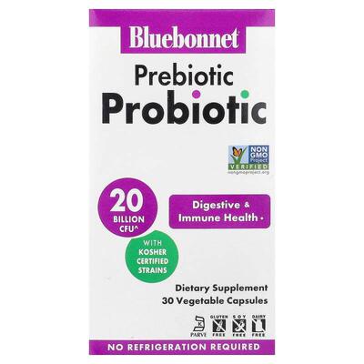 Bluebonnet Nutrition,益生元，益生菌，30 粒全素胶囊
