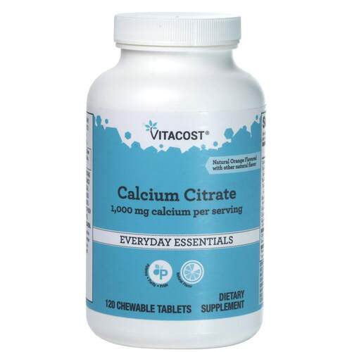 Vitacost,Calcium Citrate, Orange, 120 Chewable Tablets