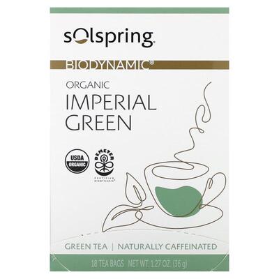 Mercola博士,Solspring®，生物动力®，有机皇室绿茶，18 茶包，1.