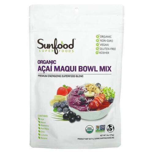 Sunfood,SuperFood，有机巴西莓马基莓混合配方粉
