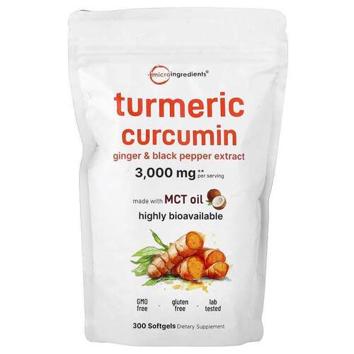 Micro Ingredients,姜黄素，300 粒软胶囊