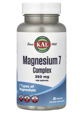 KAL,Magnesium 7 Complex, 60 VegCaps (175 mg per Cap)