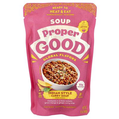 Proper Good, Inc,印度风味咖喱汤，Chana Masala，中辣，12 盎司