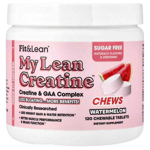 Fit & Lean,My Lean Creatine™ Chews, Watermelon, 120 Chew