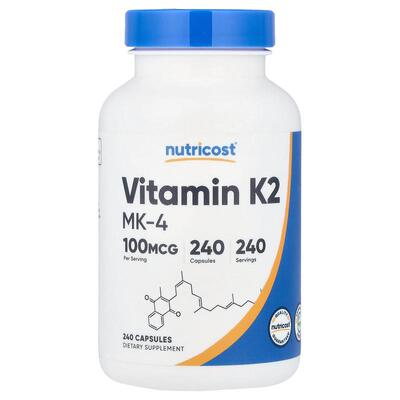 Nutricost,维生素 K2 MK-4，100 微克，240 粒胶囊