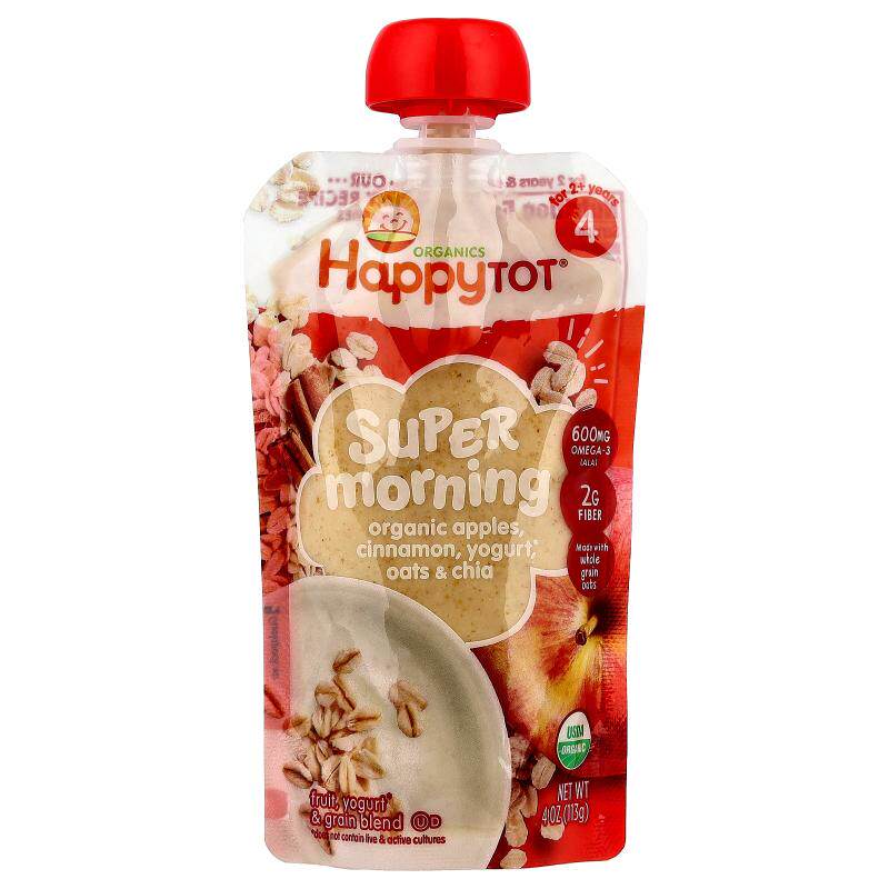 禧贝,HappyTot® 活力早晨4段含有机苹果/肉桂/酸奶/麦片&nbsp;