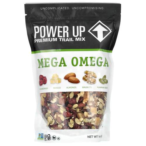 Power Up,优质零食，Mega Omega，14 盎司（397 克）