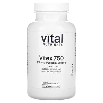 Vital Nutrients,黄荆 750，750 毫克，120 粒全素胶囊