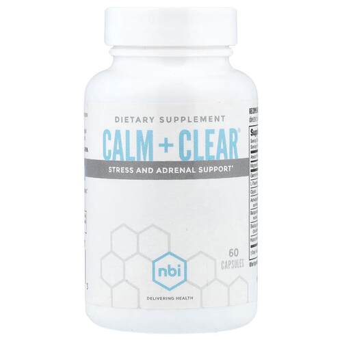 NBI Health,Calm + Clear®，压力和肾上腺支持，60 粒胶囊