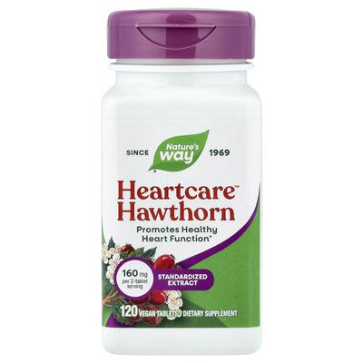 然萃维,HeartCare™ 山楂，120 片全素片（每片 80 毫克）