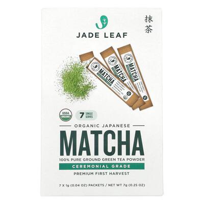 Jade Leaf Matcha,有机日本抹茶，7 包，每包 0.04 盎司（1 克）