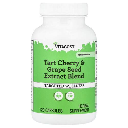 Vitacost,Tart Cherry & Grape Seed Extract Blend, 120 Capsule