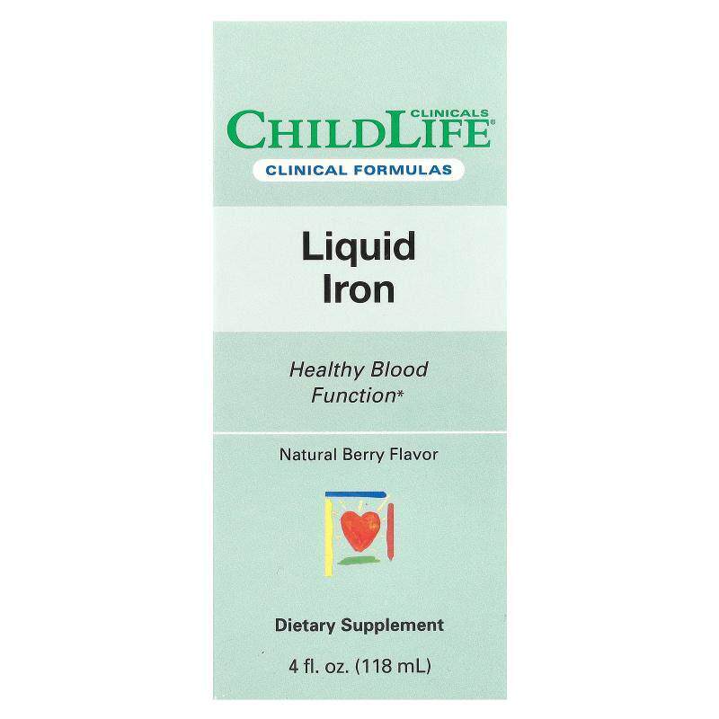 Childlife Clinicals,液体铁，天然浆果味