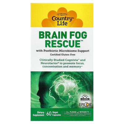 乡村生活,Brain Fog Rescue™, 60 Vegan Capsules