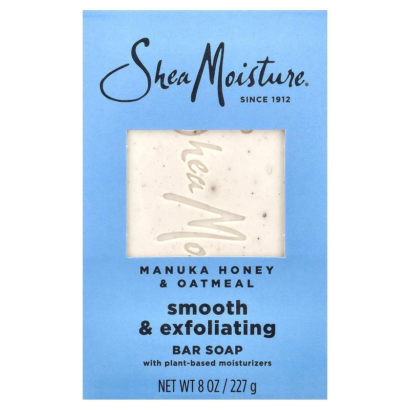 SheaMoisture,顺滑去角质块皂，麦卢卡蜂蜜和燕麦，8 盎司（227