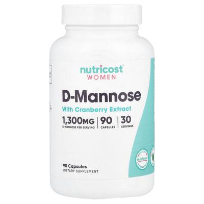 Nutricost,女性，D-Mannose 含蔓越莓提取物，90 粒胶囊