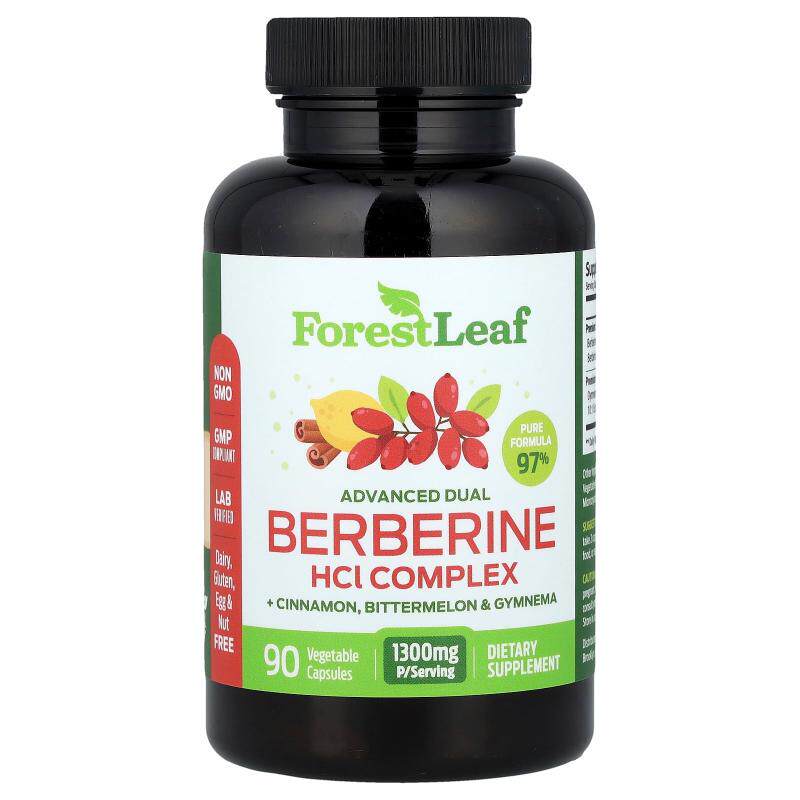 Forest Leaf,高级双重盐酸小檗碱复合物 + 肉桂、苦瓜和匙羹藤,9