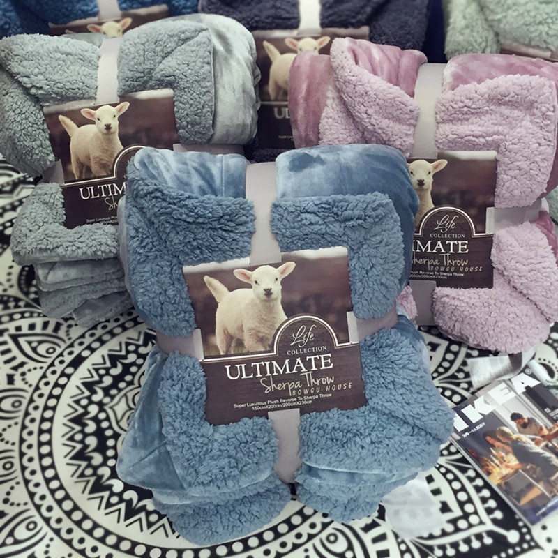 出口纯色双层加厚羊羔绒毛毯秋冬保暖午睡客厅沙发空调单双人盖毯