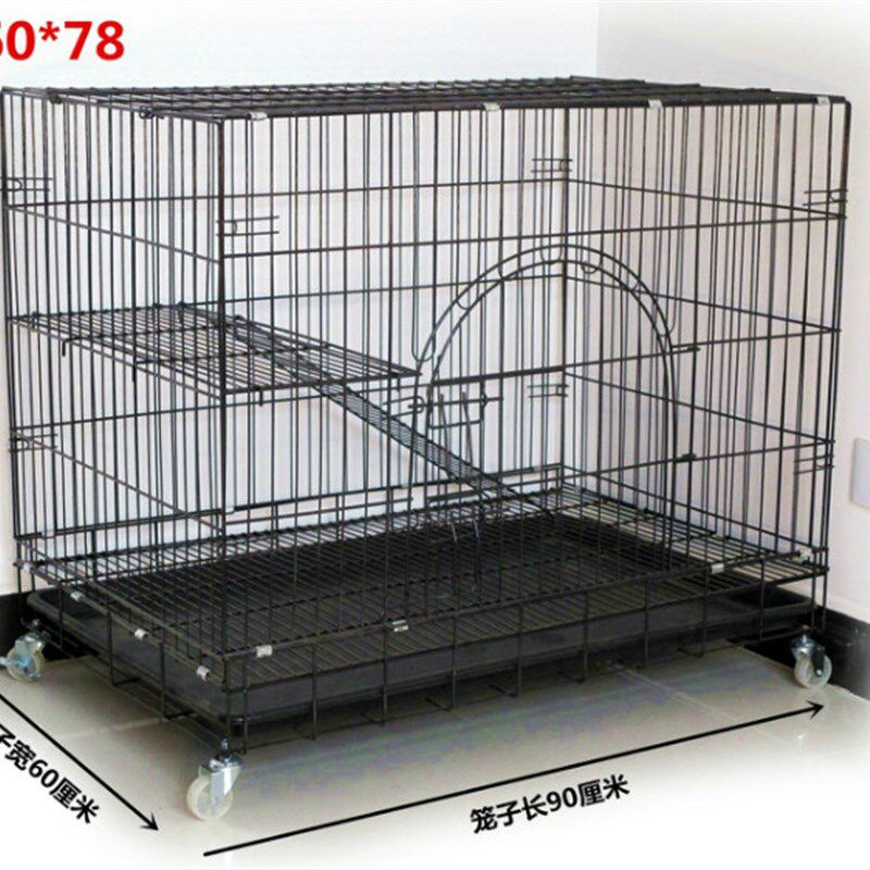 家用宠物猫笼子可全折叠大号小号双层三层四层猫窝猫别墅猫咪笼具